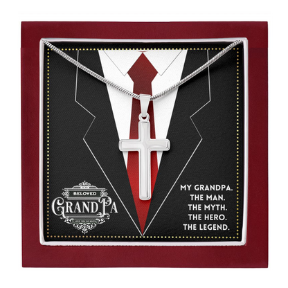 JGF Jewelry Gifts for Family I Love Grandpa Gifts 1 Year Cross Necklace For Grandparent