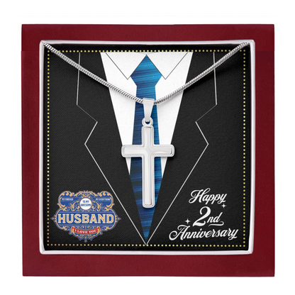 JGF Jewelry Gifts for Family 2 Year 2nd Wedding Anniversary For Him Husband
