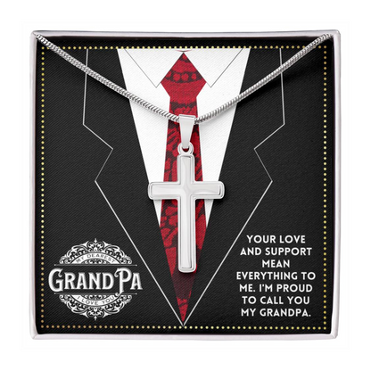 JGF Jewelry Gifts for Family Gifts For Grandpa Who Have Everything Cross Necklace For Grandpa Men