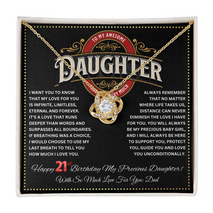 JGF Jewelry Gifts for Family Happy 21st Birthday Card For Daughter From Dad