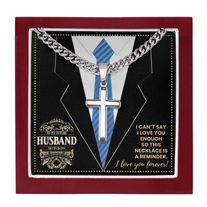 JGF Jewelry Gifts for Family Dear Future Husband Cross Necklace For Him