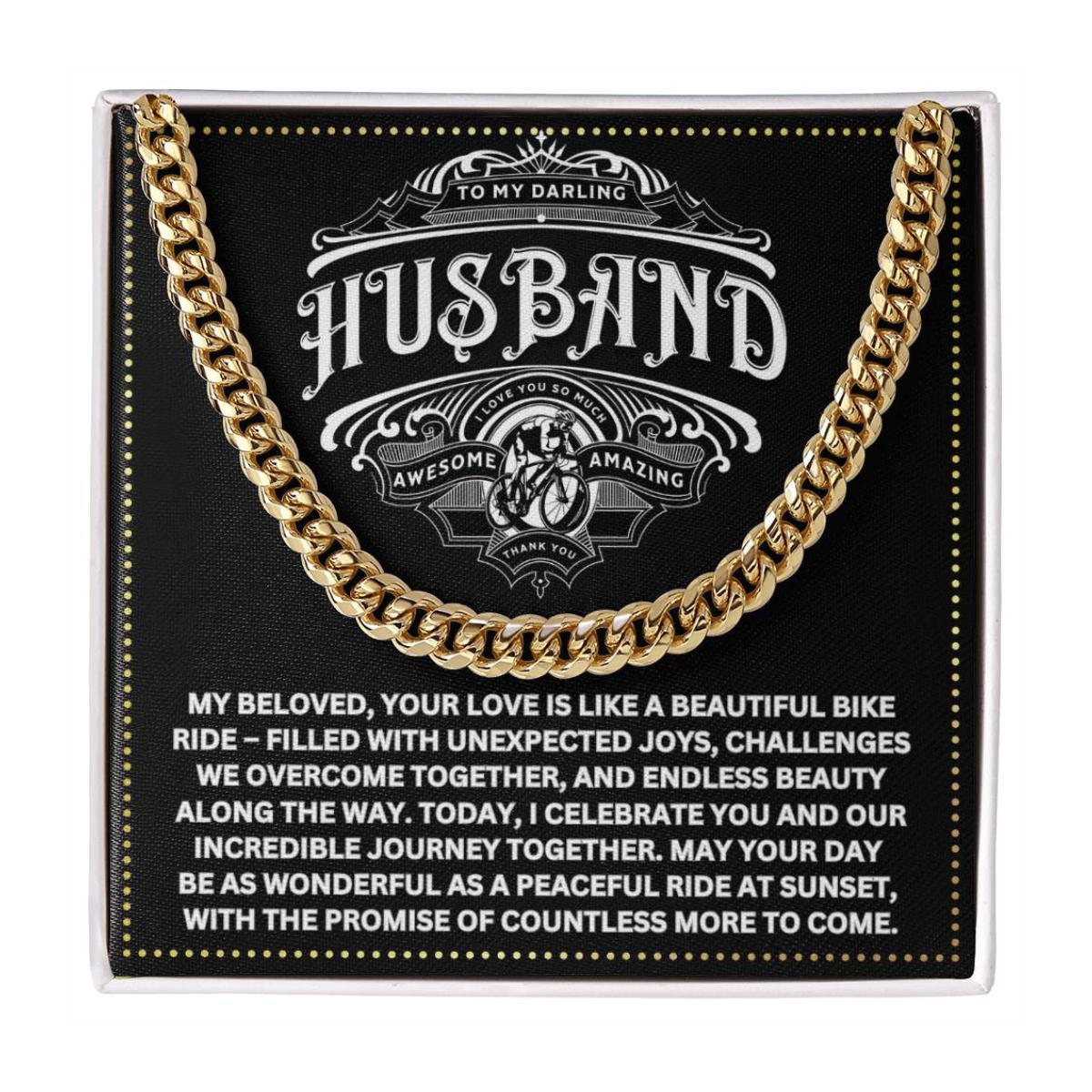 JGF Jewelry Gifts for Family Bicycle Husband Gift 50 Birthday Card For Him