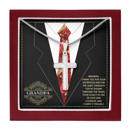 JGF Jewelry Gifts for Family Cross Necklace For Grandparent Gifts For Grandpa Who Has Everything