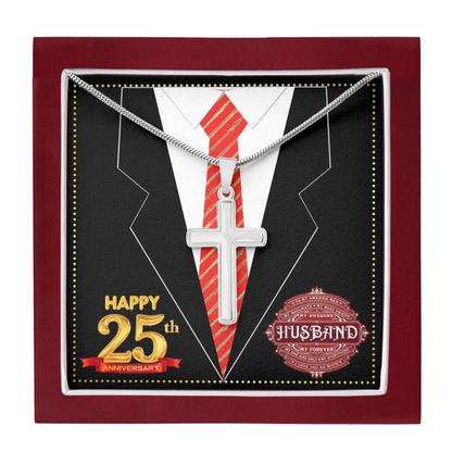 JGF Jewelry Gifts for Family 25th Anniversary Card For Men Him Husband