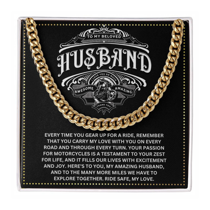 JGF Jewelry Gifts for Family I Love You Gifts For Him Motorcycle Cuban Chain Necklace