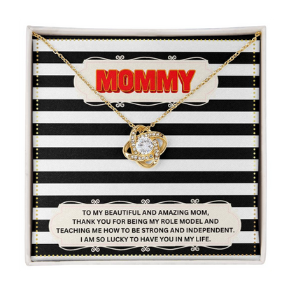 JGF Jewelry Gifts for Family I Love My Mommy Message Card Necklace