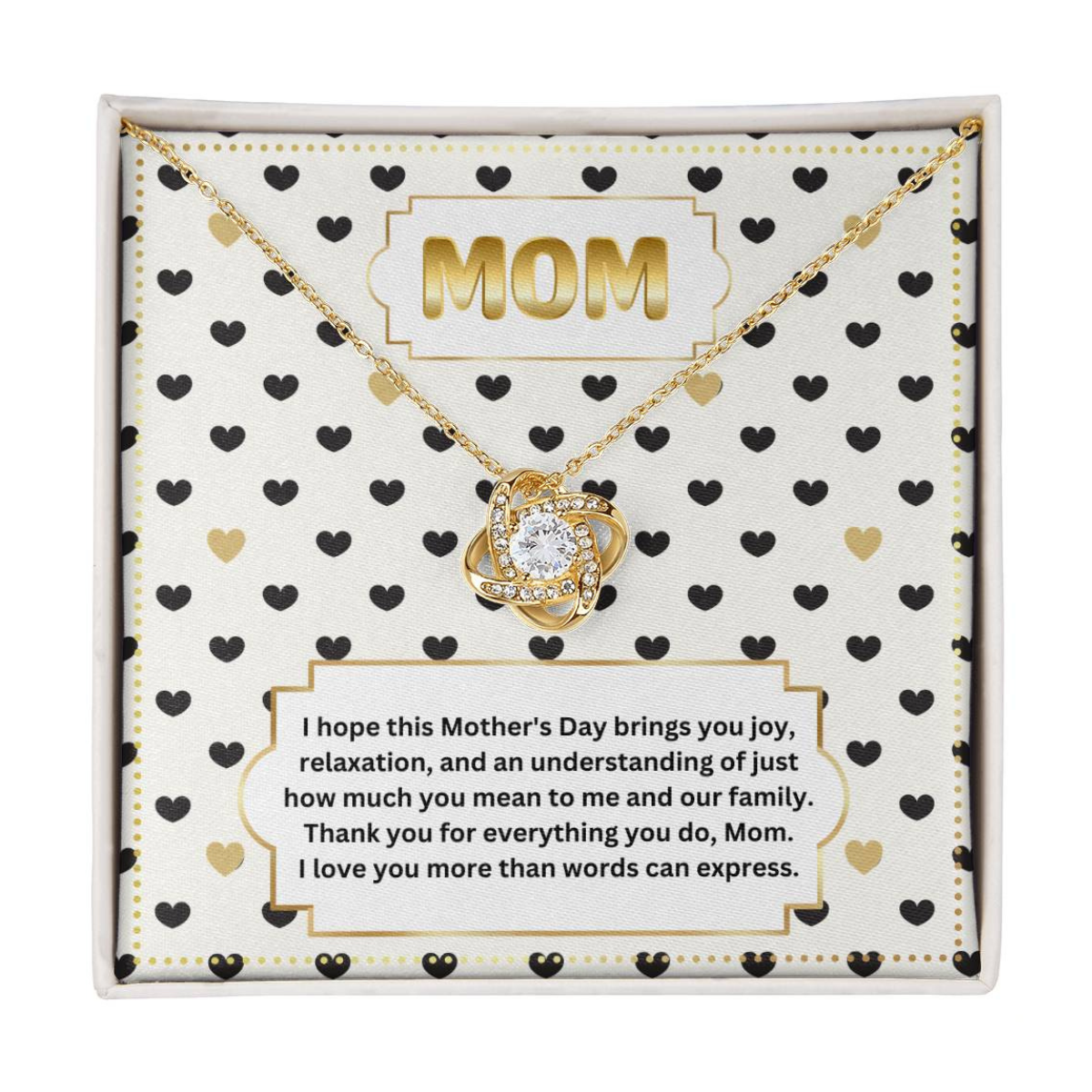 JGF Jewelry Gifts for Family Interlocking Heart Necklace First Mothers Day Gifts For New Mom Jewelry