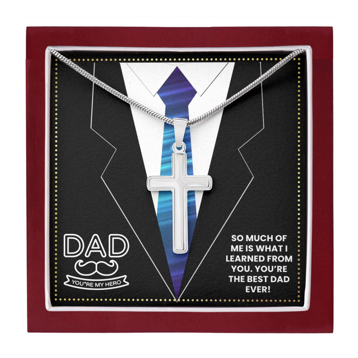 JGF Jewelry Gifts for Family New Dad Gifts After Birth Cross Necklace For Boys