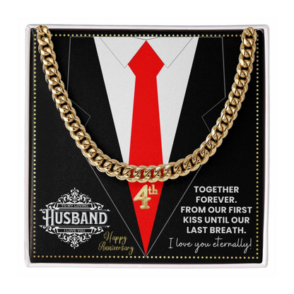 JGF Jewelry Gifts for Family 4th Anniversary For Husband Chain Necklace For Men