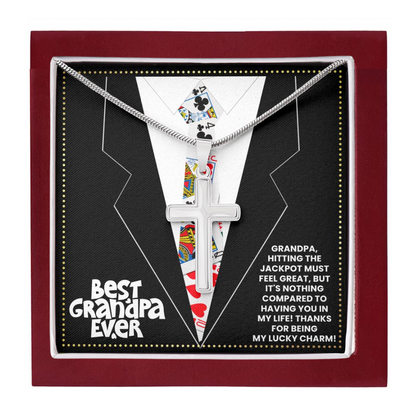 JGF Jewelry Gifts for Family Casino Themed Gifts For Men Grandpa Gifts from Grandson and Granddaughter