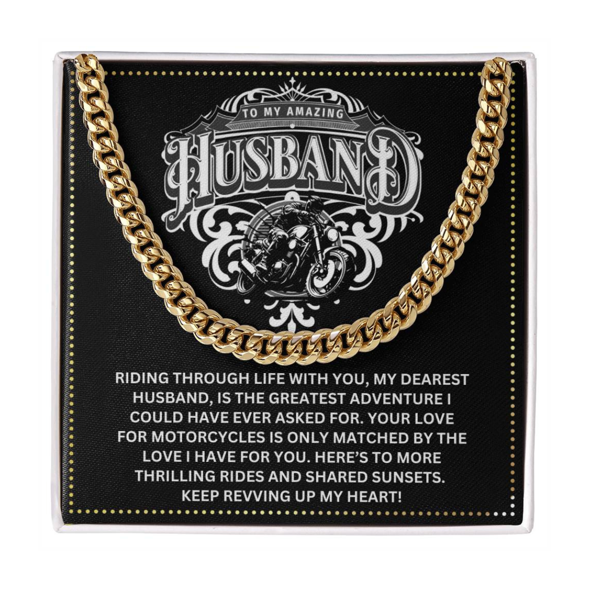 JGF Jewelry Gifts for Family Motorcycle Gifts For My Husband 40th Birthday