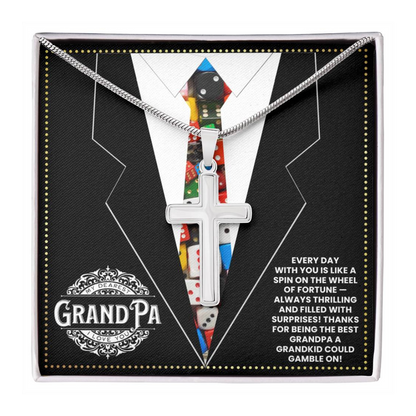 JGF Jewelry Gifts for Family Casino Poker Themed Gifts For Men Grandpa Gifts From Grandson And Granddaughter