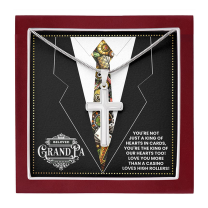 JGF Jewelry Gifts for Family Casino Grandpa Gifts For Men Who Play Poker Themed Birthday Party
