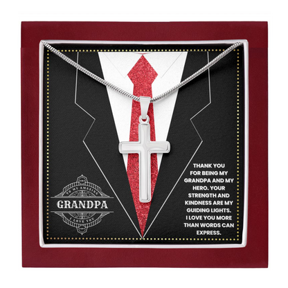 JGF Jewelry Gifts for Family 70th Birthday Gifts For Grandpa Jesus Cross Necklace For Men