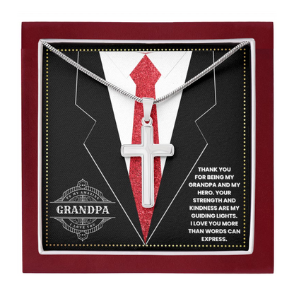 JGF Jewelry Gifts for Family 70th Birthday Gifts For Grandpa Jesus Cross Necklace For Men