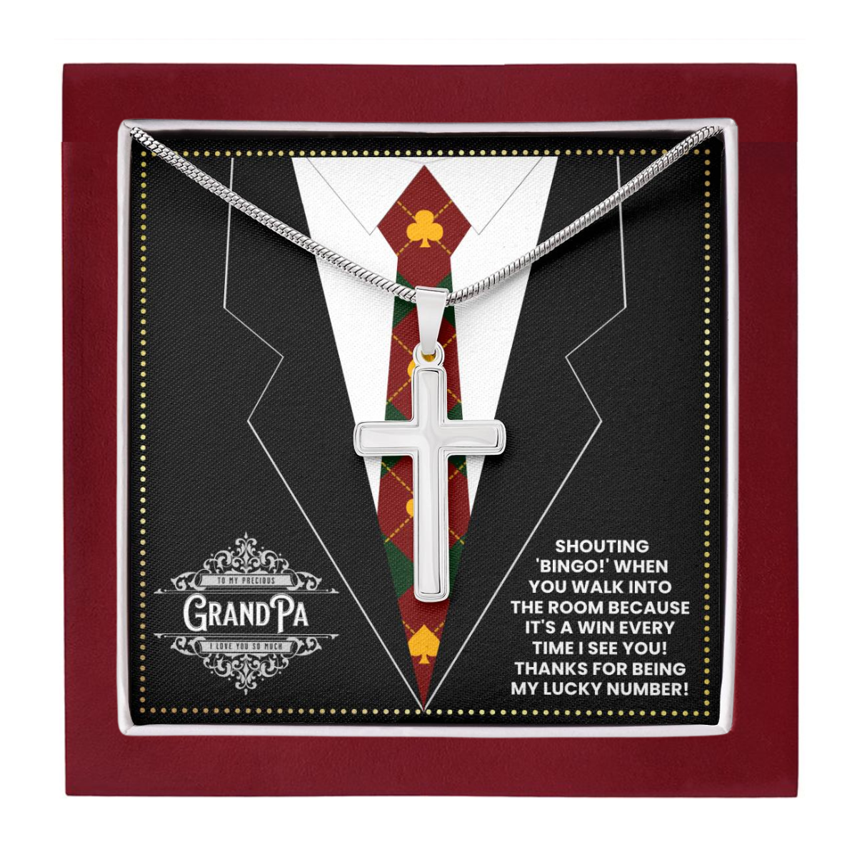 JGF Jewelry Gifts for Family Casino Poker Themed Gifts For Men Grandpa Gifts From Grandkids
