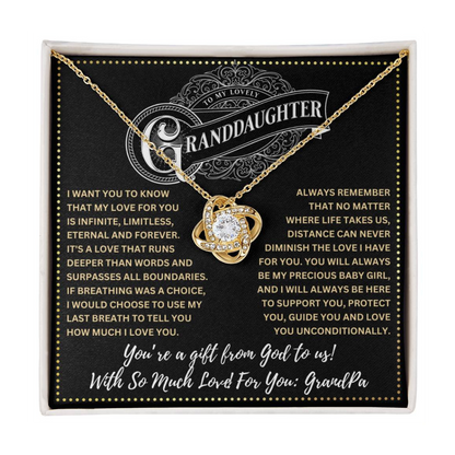 JGF Jewelry Gifts for Family To My Granddaughter Necklace From GrandPa
