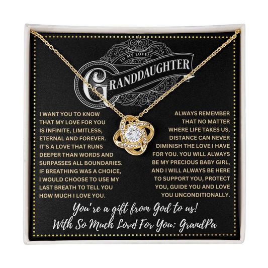 JGF Jewelry Gifts for Family To My Granddaughter Necklace From GrandPa