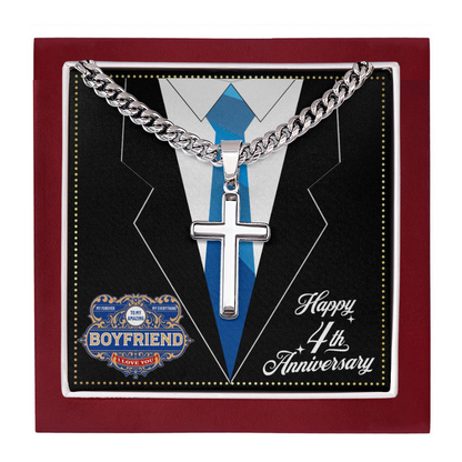 JGF Jewelry Gifts for Family 4 Year 4th Anniversary For Him Boyfriend
