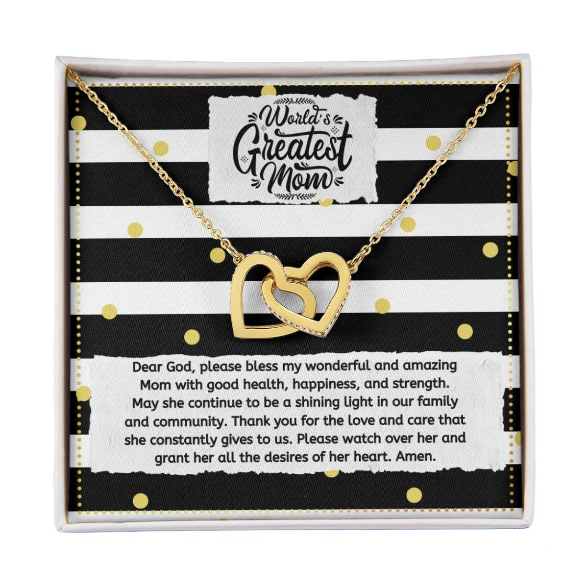 JGF Jewelry Gifts for Family Intertwined Interlocking Hearts Necklace For Mom