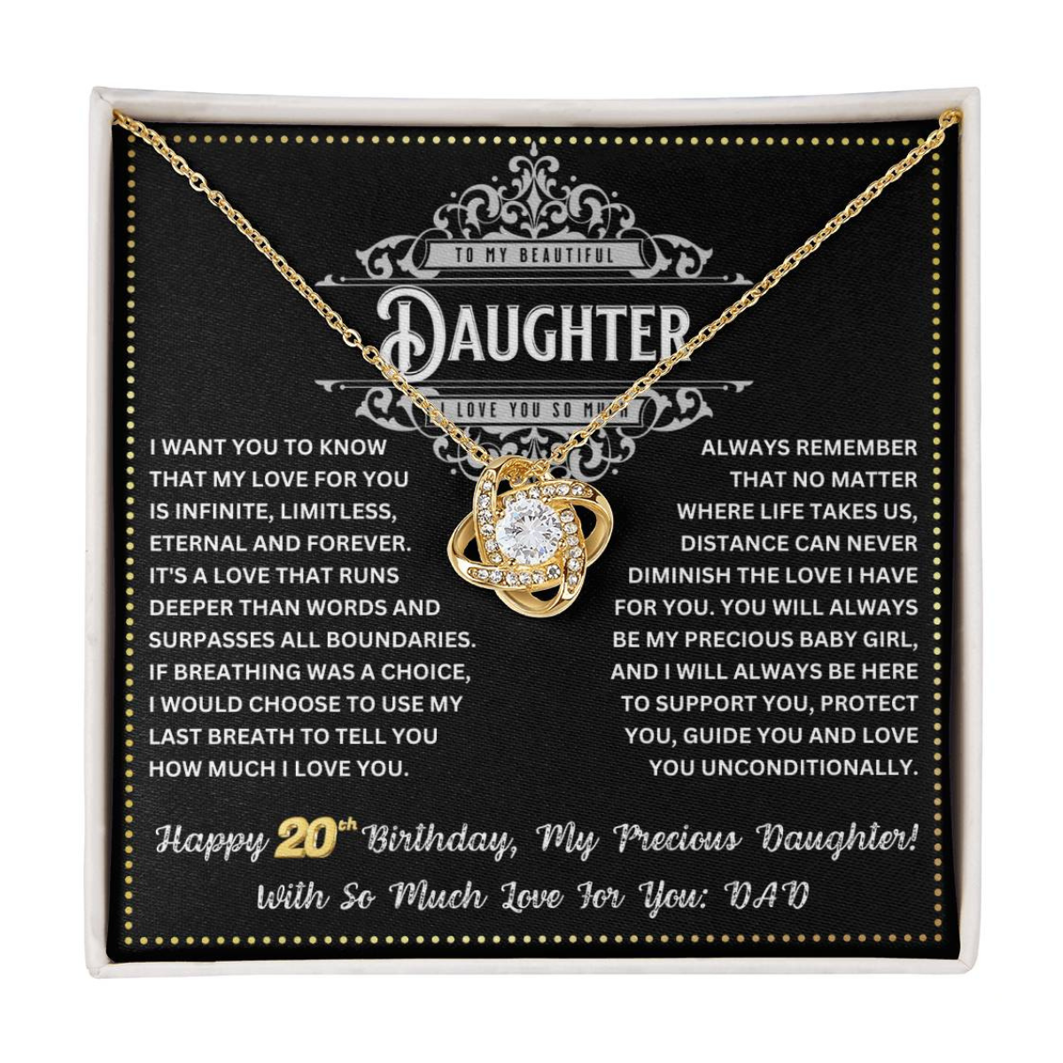 JGF Jewelry Gifts for Family 20 Year Old Daughter Gifts From Dad