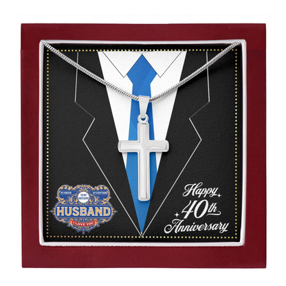 JGF Jewelry Gifts for Family 40 Year 40th Wedding Anniversary For Him Husband
