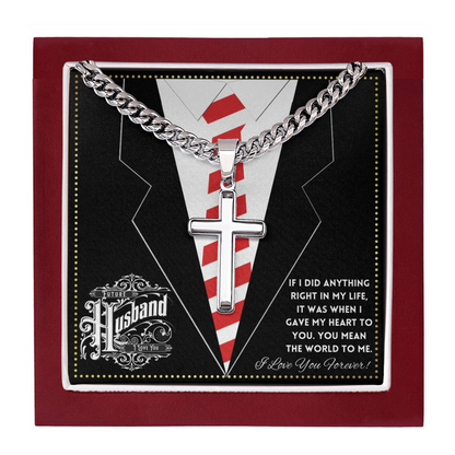 JGF Jewelry Gifts for Family Cross Necklace For My Dear Future Husband