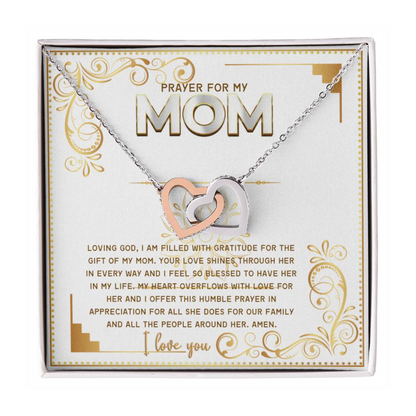 JGF Jewelry Gifts for Family Police Officer Mom Gifts Double Hearts Necklaces For Women