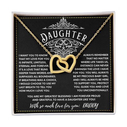 JGF Jewelry Gifts for Family Interlocking Necklace Silver College Graduation Gifts For Daughter From Dad