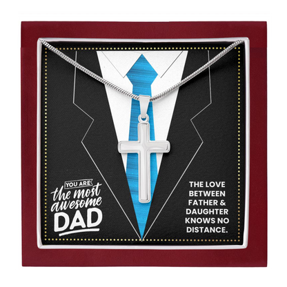 JGF Jewelry Gifts for Family My Daddy Is An Engineer From Daughter Cross Necklace