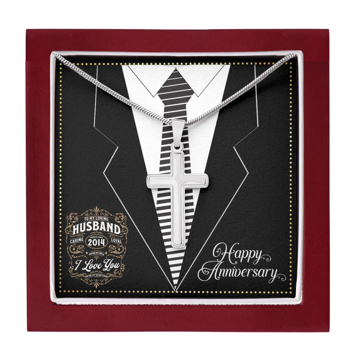 JGF Jewelry Gifts for Family We Still Do Together Since 2014 I Love You My Husband Anniversary Card
