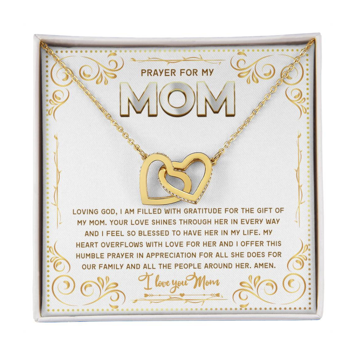 JGF Jewelry Gifts for Family Double Hearts Necklaces For Women