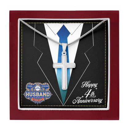 JGF Jewelry Gifts for Family 4 Year 4th Wedding Anniversary For Him Husband