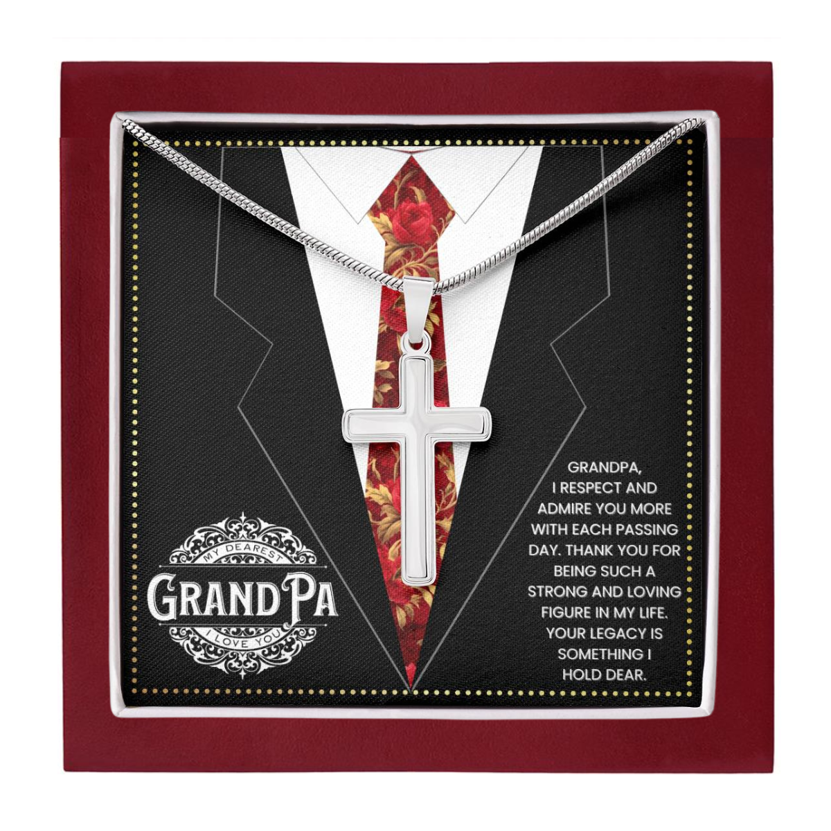 JGF Jewelry Gifts for Family Grandpa Happy 80th Birthday Card From Child