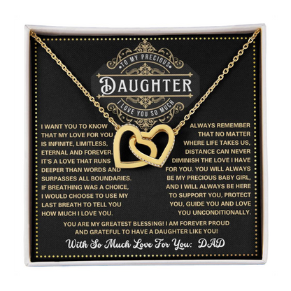 JGF Jewelry Gifts for Family Gifts For Grown Daughter From Parents Interlocking Hearts Necklace