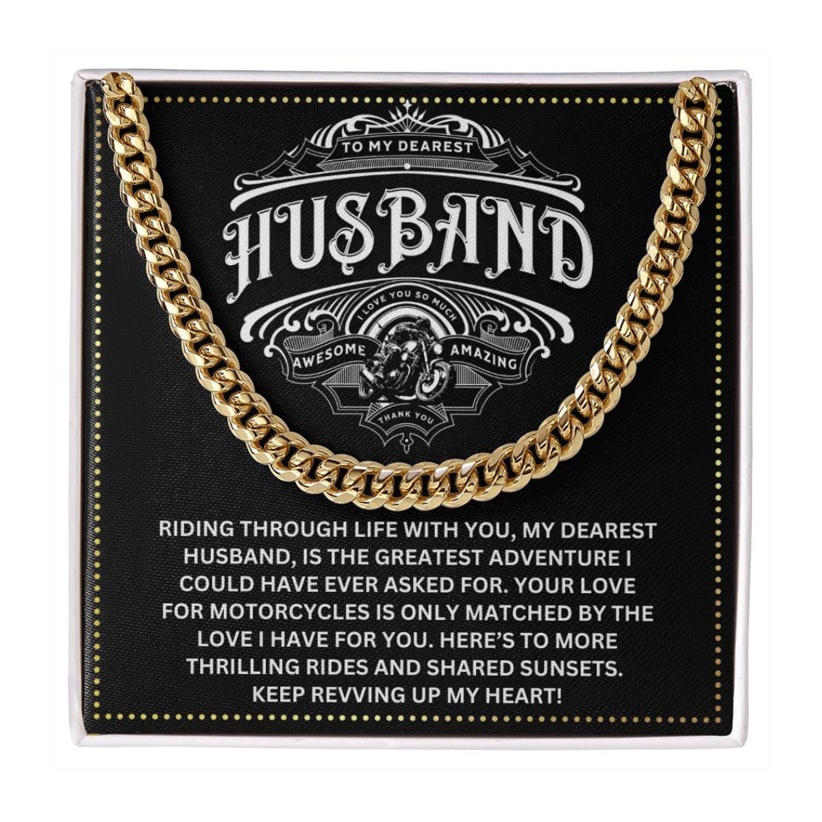 JGF Jewelry Gifts for Family My Husband Rides A Motorcycle Gifts For Him