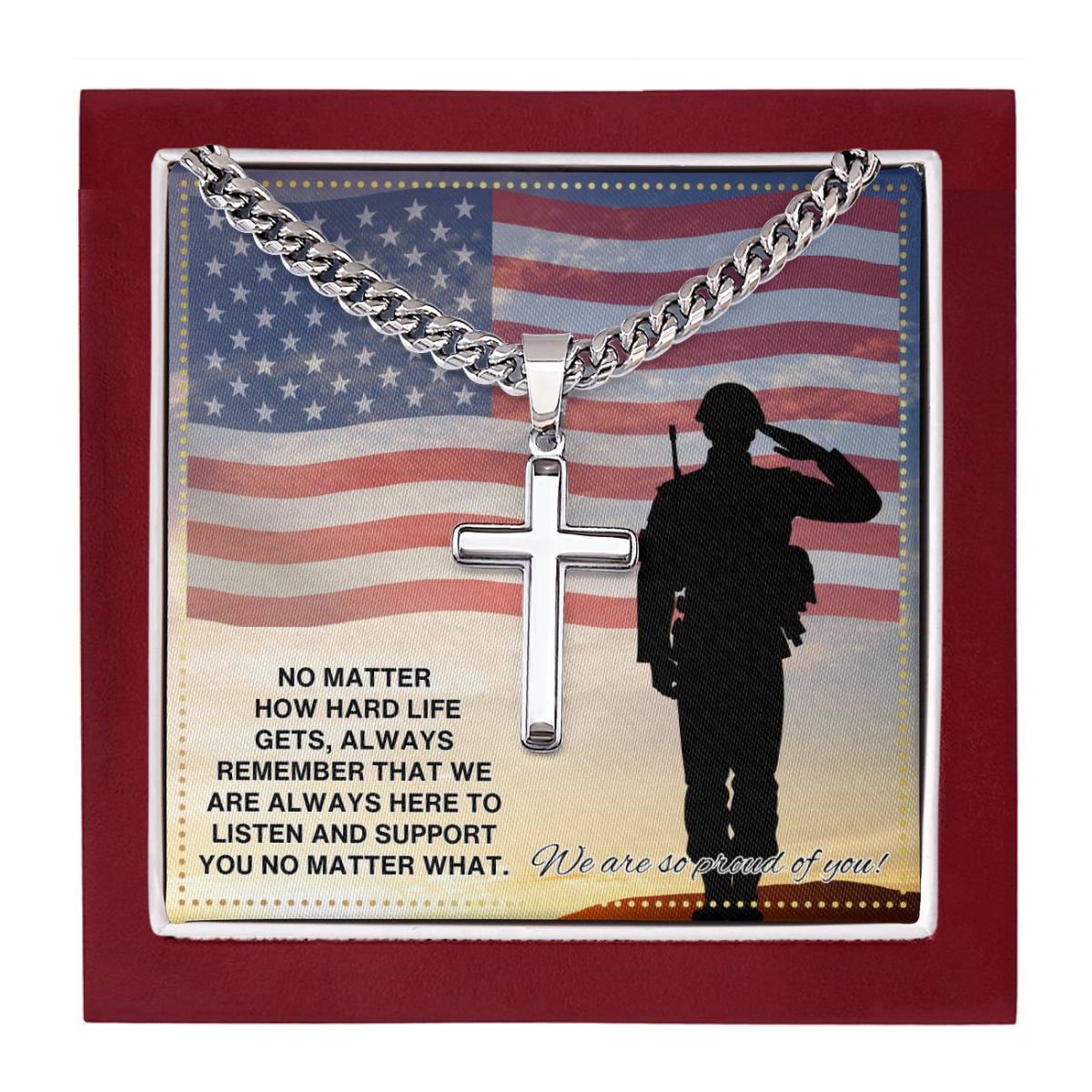 JGF Jewelry Gifts for Family US Navy Necklace For Men and Women