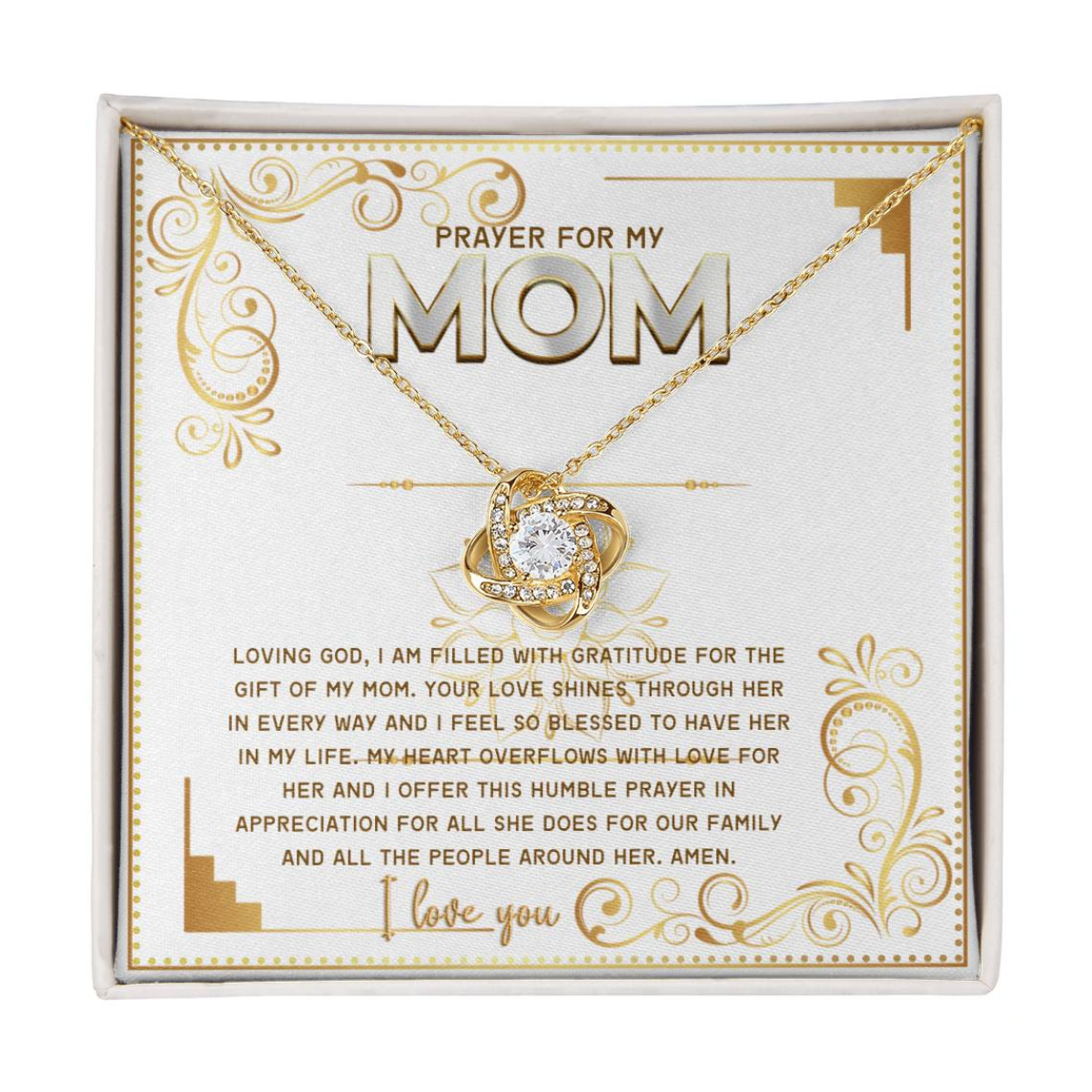 JGF Jewelry Gifts for Family Interlocking Heart Necklace Mothers Day Gift For First Time Mom