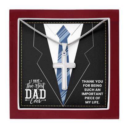 JGF Jewelry Gifts for Family I Love My Dad Gifts For Men Cross Necklace For Him