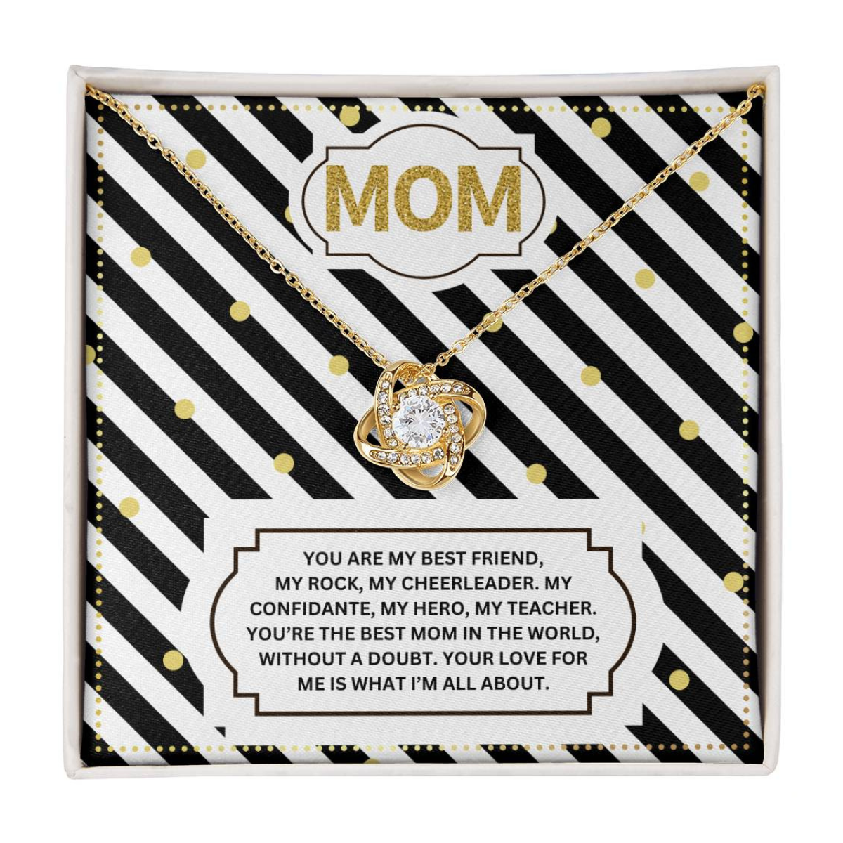 JGF Jewelry Gifts for Family I Love Mommy Love Knot Necklace For My Mom