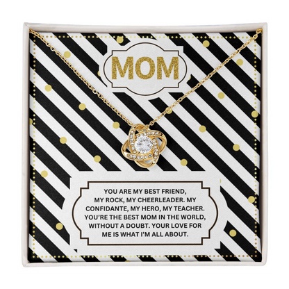 JGF Jewelry Gifts for Family I Love Mommy Love Knot Necklace For My Mom