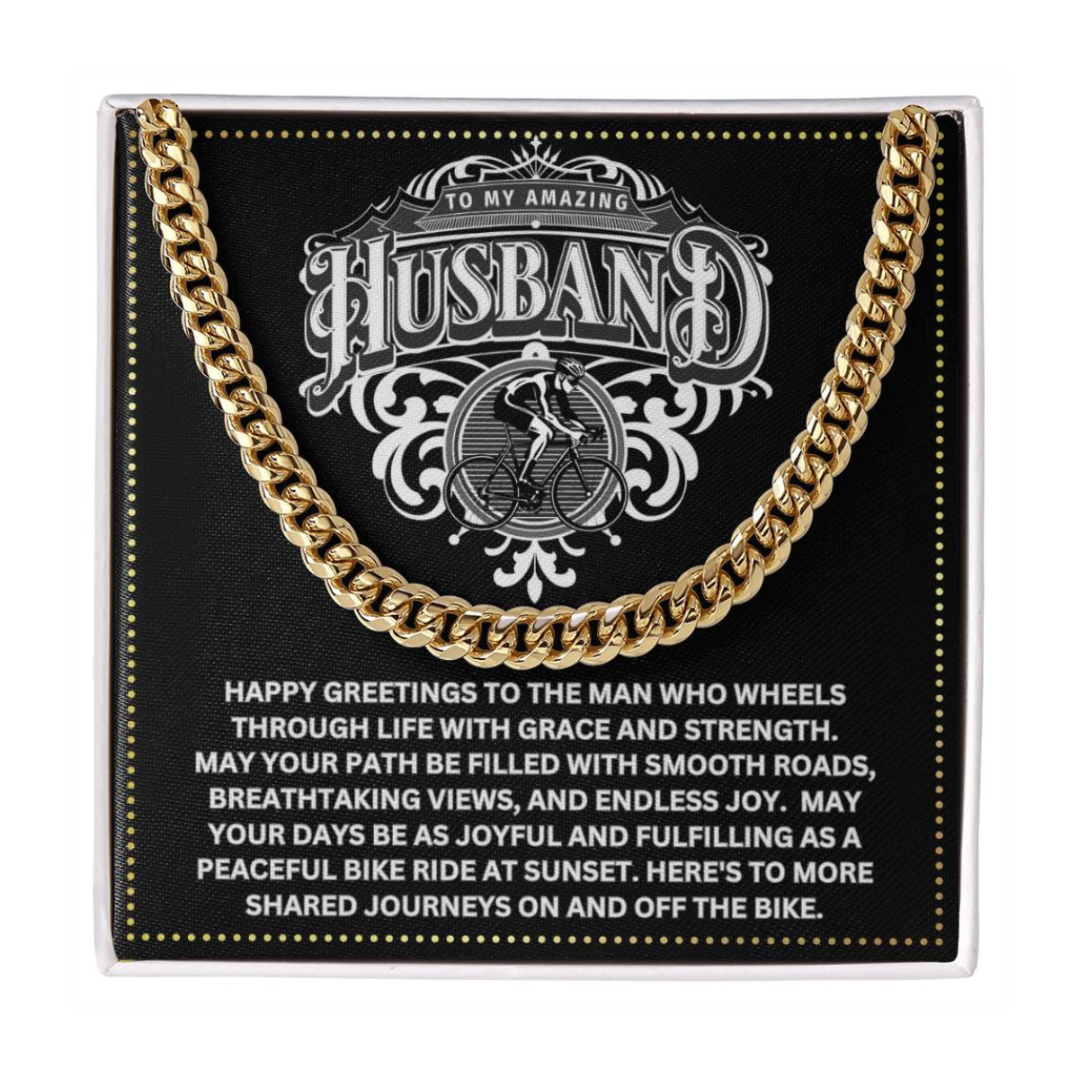 JGF Jewelry Gifts for Family Cyclist Husband Gifts 30 Birthday Cuban Necklace For Men