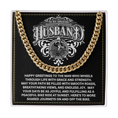 JGF Jewelry Gifts for Family Cyclist Husband Gifts 30 Birthday Cuban Necklace For Men