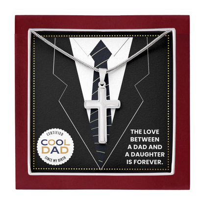 JGF Jewelry Gifts for Family Daddy Cross Necklace For Men From Daughter