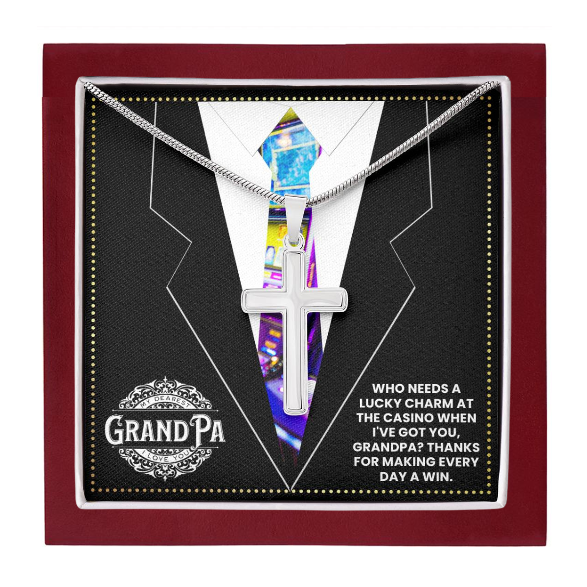 JGF Jewelry Gifts for Family Casino Gifts For Men Grandpa Gifts From Granddaughter