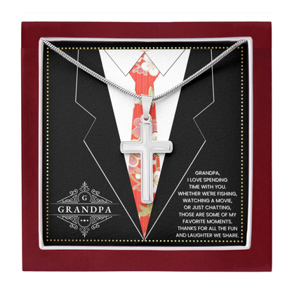 JGF Jewelry Gifts for Family I Love My Grandpa Happy Birthday Card From Child Grandson