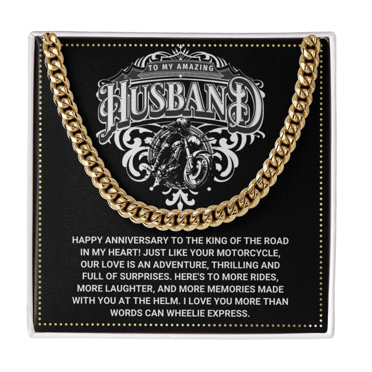 JGF Jewelry Gifts for Family Motorbike Husband Gifts Anniversary For Men