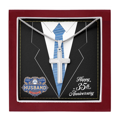 JGF Jewelry Gifts for Family 35 Year 35th Wedding Anniversary For Him Husband