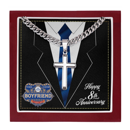 JGF Jewelry Gifts for Family 8 Year 8th Anniversary For Him Boyfriend