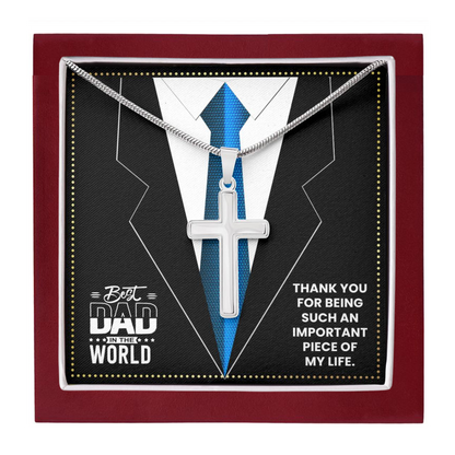 JGF Jewelry Gifts for Family I Love My Dad From My Daughter Cross Necklace For Him
